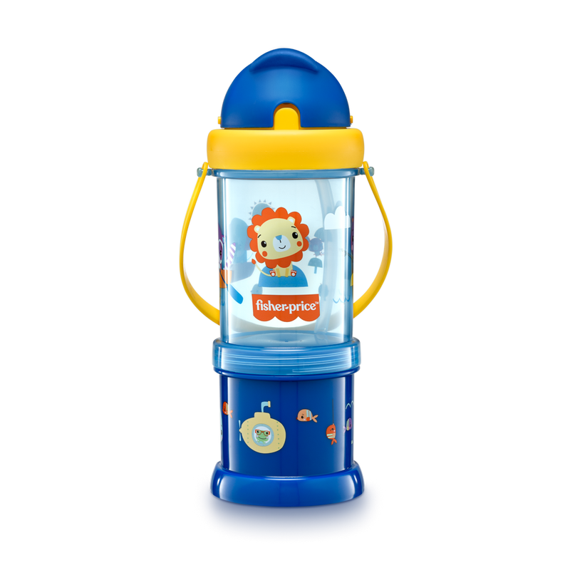 COPO COM PORTA SNACK PLAYFUL AZUL SUMMER SKY - FISHER PRICE