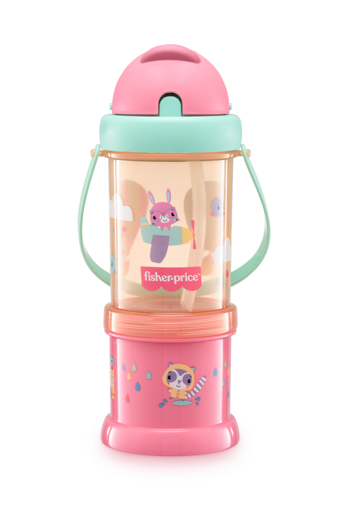 COPO COM PORTA SNACK PLAYFUL ROSA SUNSET - FISHER PRICE
