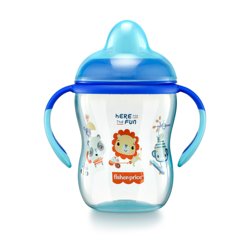 COPO DE TREINAMENTO COM BICO SEMI-RÍGIDO FIRST MOMENTS - AZUL TWINKLE - FISHER PRICE