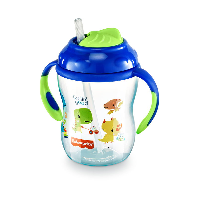 COPO DE TREINAMENTO COM CANUDO FIRST MOMENTS - AZUL BLUEBERRY SMOOTHIE - FISHER PRICE