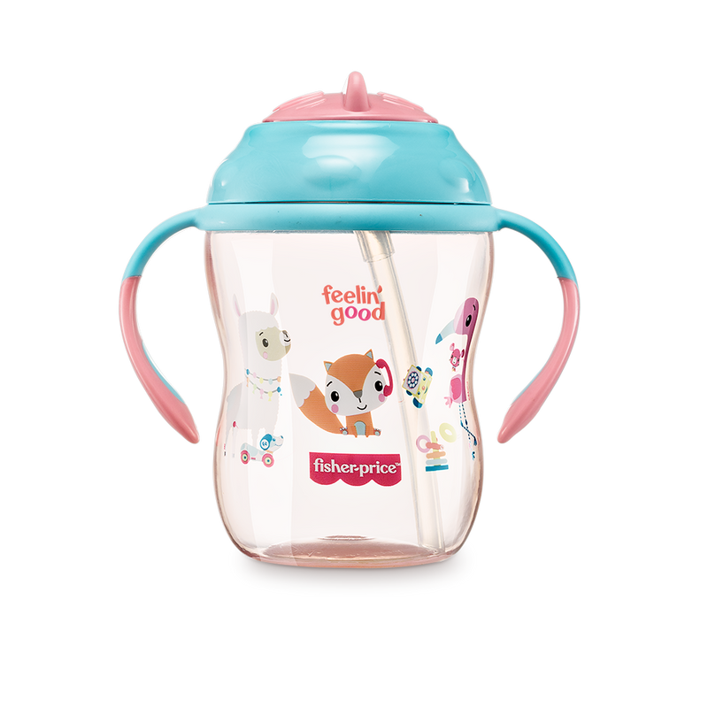 COPO DE TREINAMENTO COM CANUDO FIRST MOMENTS - ROSA PINK LEMONADE - FISHER PRICE