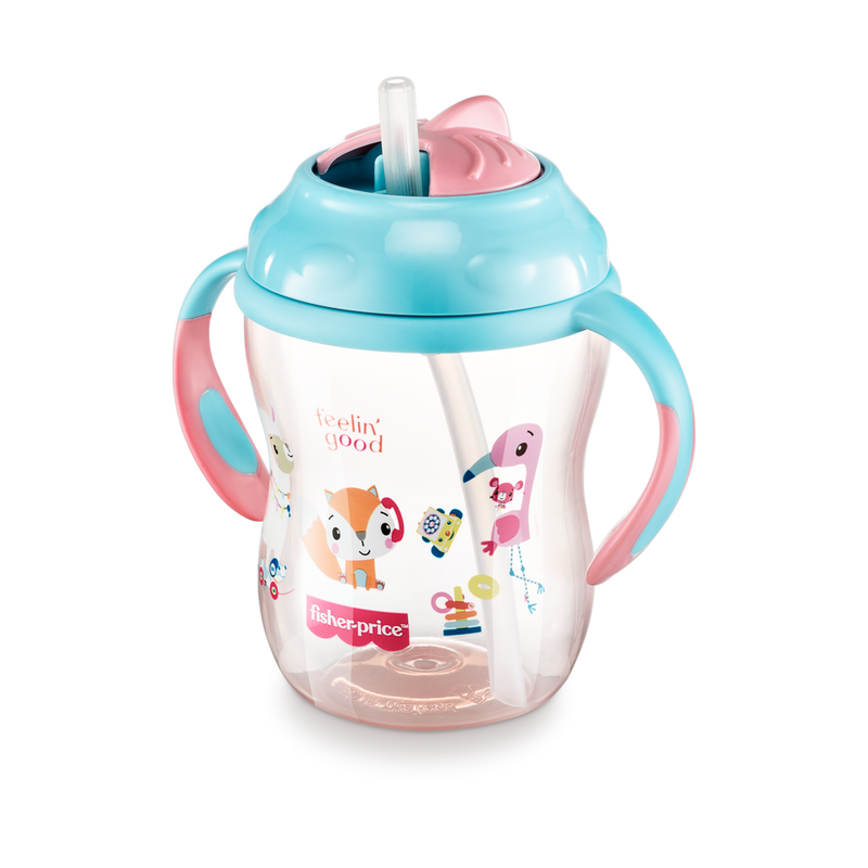 COPO DE TREINAMENTO COM CANUDO FIRST MOMENTS - ROSA PINK LEMONADE - FISHER PRICE