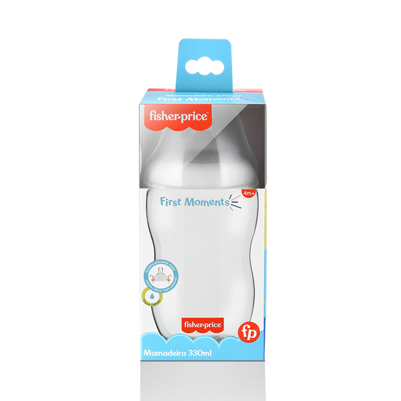 BIBERÃO FIRST MOMENTS CLÁSSICA NEUTRA 330ML - FISHER PRICE