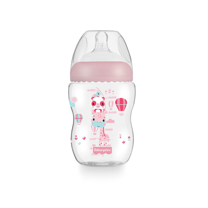 BIBERÃO FIRST MOMENTS ROSA ALGODÃO DOCE 270ML - FISHER PRICE