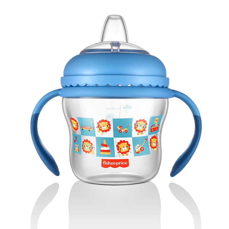 COPO DE TRANSIÇÃO FIRST MOMENTS + BICO EXTRA + ALÇA REMOVÍVEL - 150 ML - AZUL LOLLYPOP - FISHER PRICE