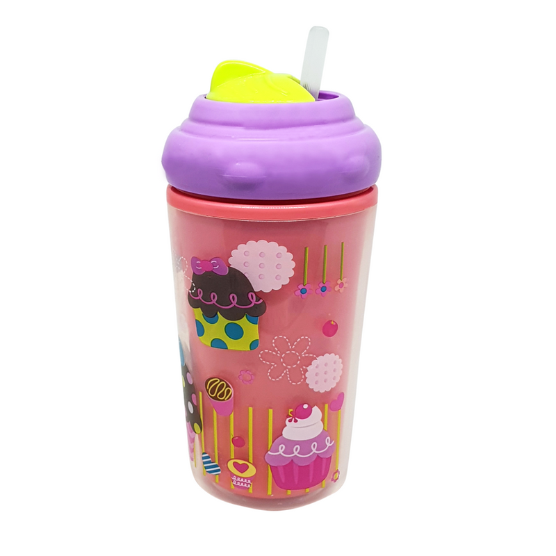 COPO TERMICO COM CANUDO ROSA